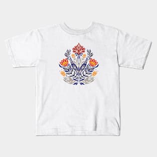 Folk art flowers Kids T-Shirt